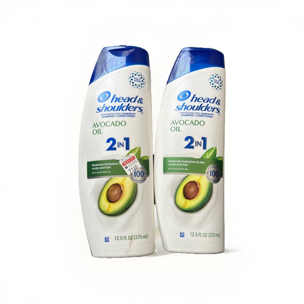 LOT OF 2  Head & Shoulders, Avocado Oil 2 In 1 Shampoo, 12.5 Oz EXP 06/27 11/26